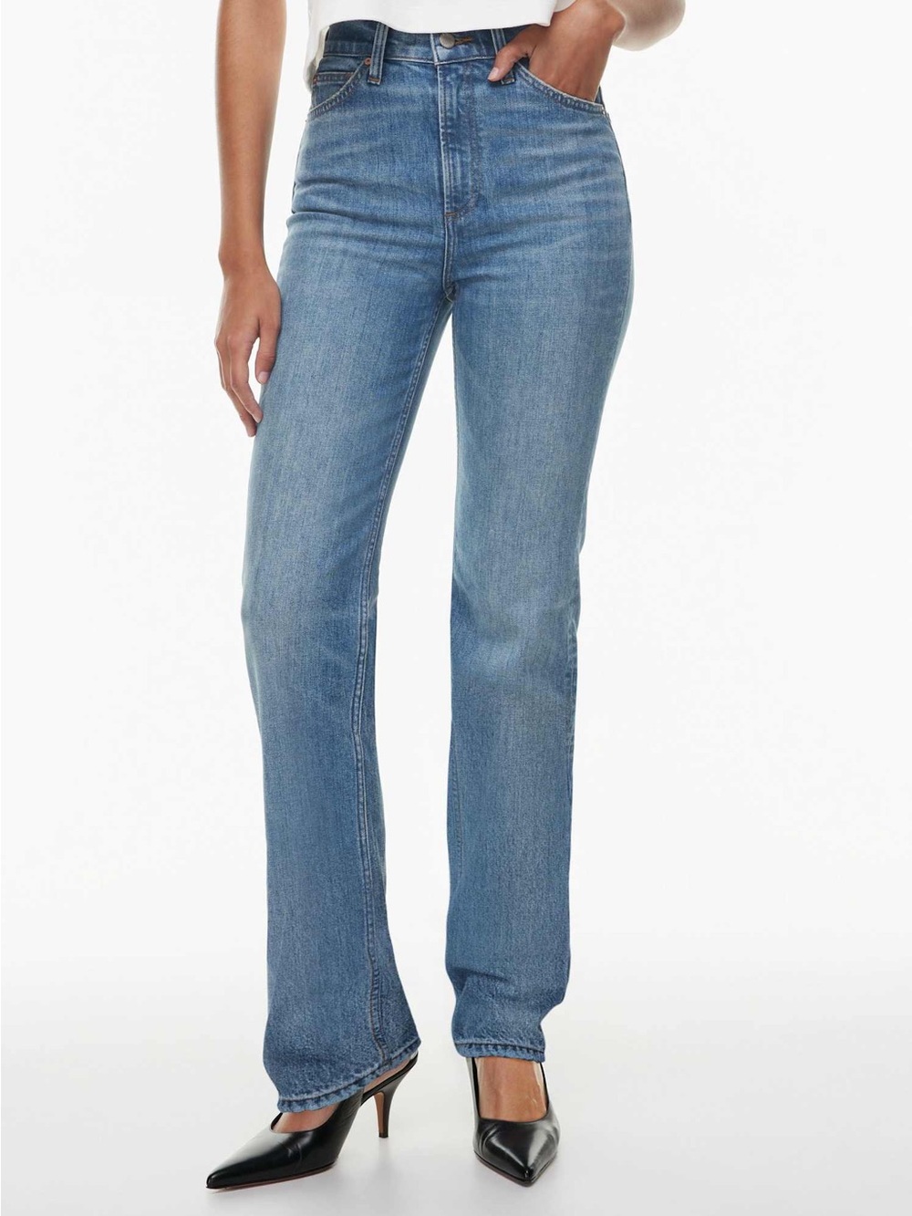 Aritzia Denim Forum The '90s Stacked Bootcut Jean. Size 25